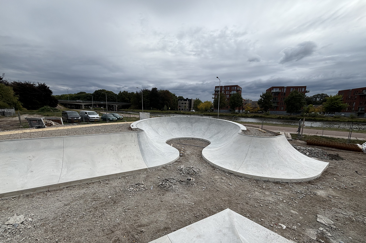Betonwerkzaamheden in de bowl